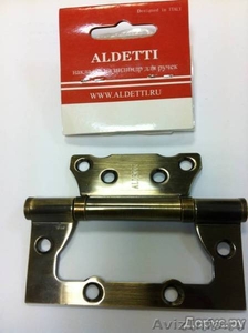 Дверная петля ALDETTI (без врезки) универс. матовое золото  - Изображение #1, Объявление #725324