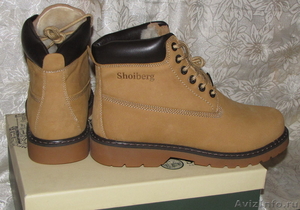 Кожаные мужские зимние ботинки "Shoiberg" желтого цвета. - Изображение #1, Объявление #794637