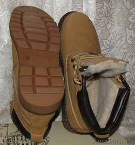 Кожаные мужские зимние ботинки "Shoiberg" желтого цвета. - Изображение #5, Объявление #794637