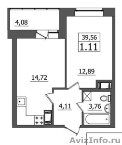 Продам квартиру в новостройке. 2-к квартира 40 м² на 4 этаже 14-этажного дома - Изображение #4, Объявление #1449469